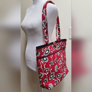 Vera Bradley Large Tote Bag in Deco Daisy